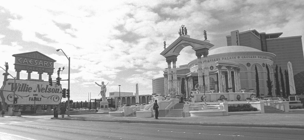 Historic Caesars Palace casino Roman-style building