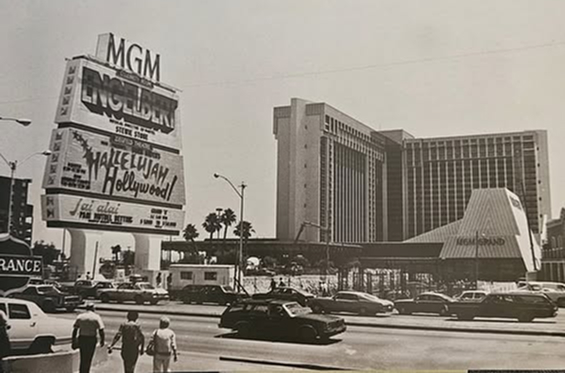 Historic MGM Grand casino building during early years