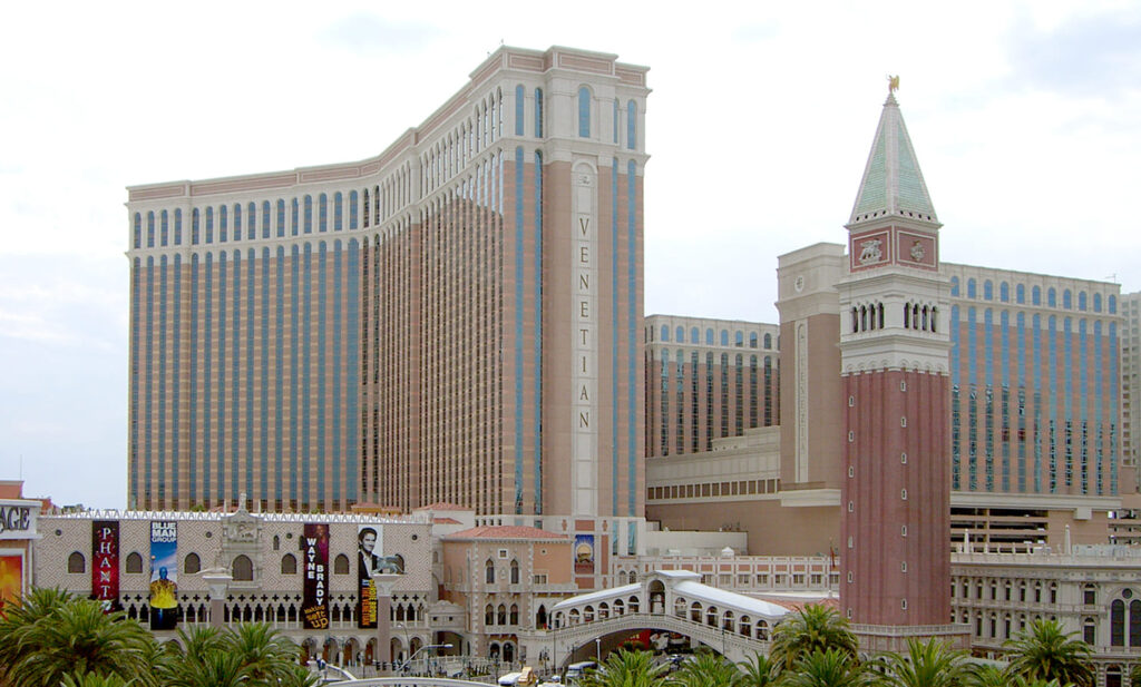 Historic Venetian casino architecture inspired by Venice