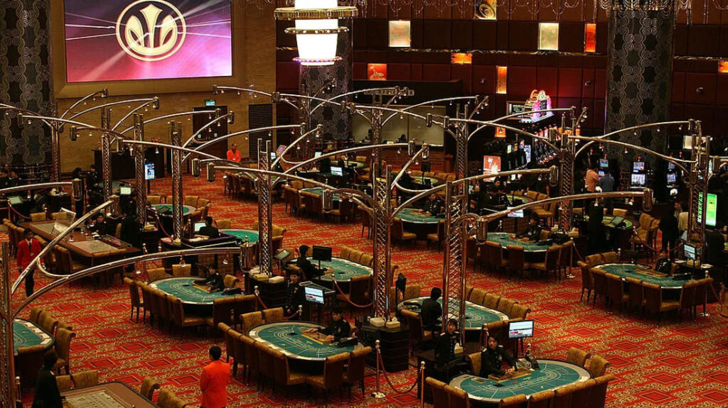Casino Lisboa interior with modern lighting