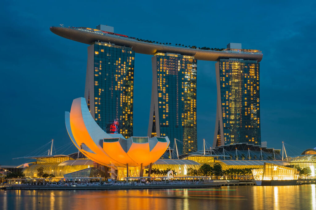 Marina Bay Sands casino skyline and city design