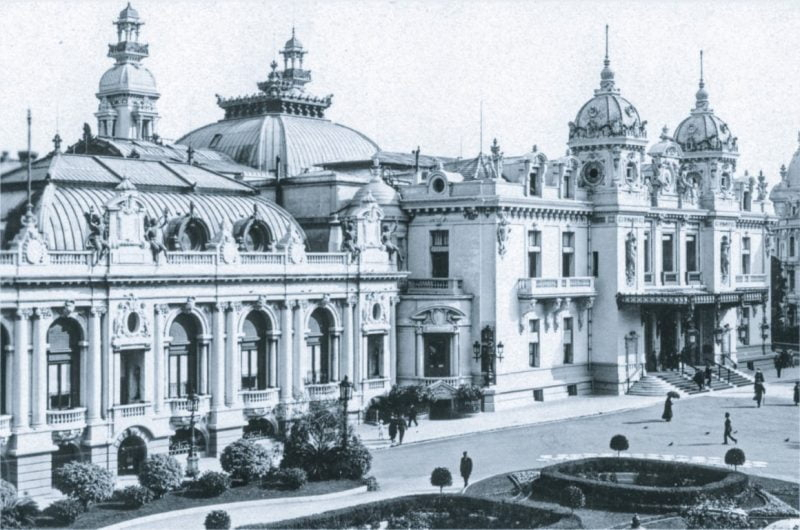 Historic Monte Carlo casino early architecture view