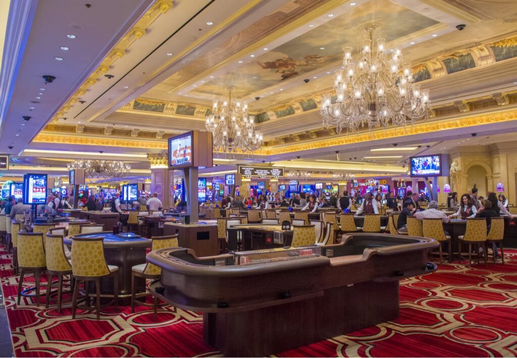 Venetian casino interior with luxury design